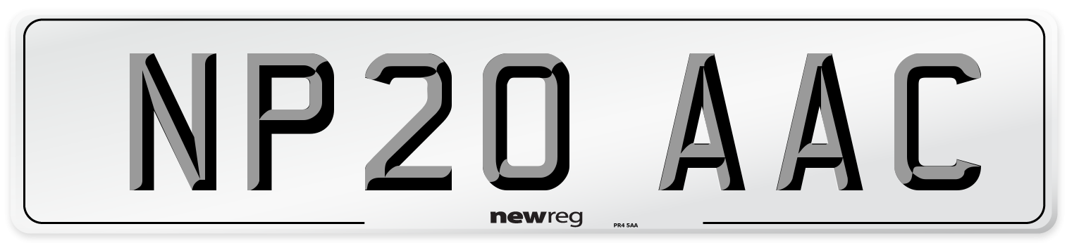 NP20 AAC Number Plate from New Reg